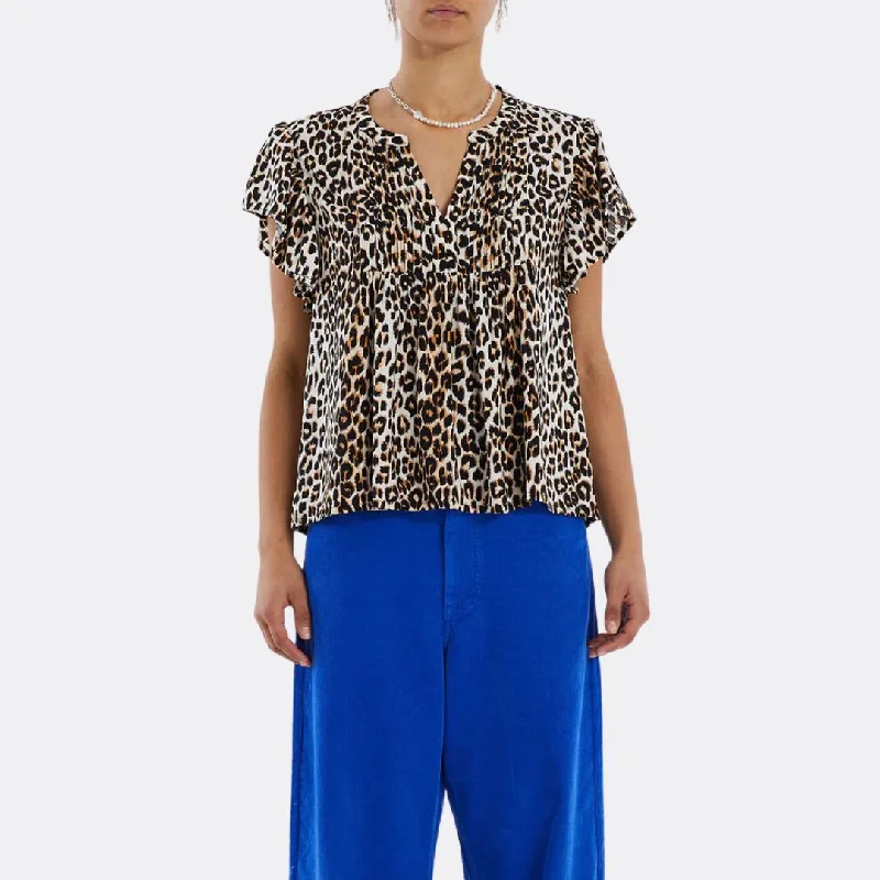 women's tops for date nightsIsabel Top (Leopard Print)