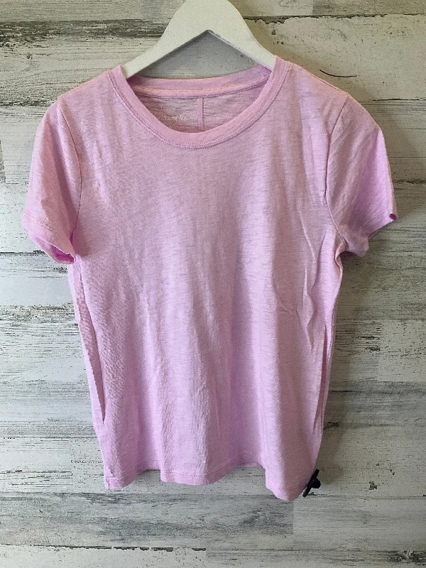 women's T-shirts with inspirational quotesPink Top Short Sleeve J. Crew, Size S