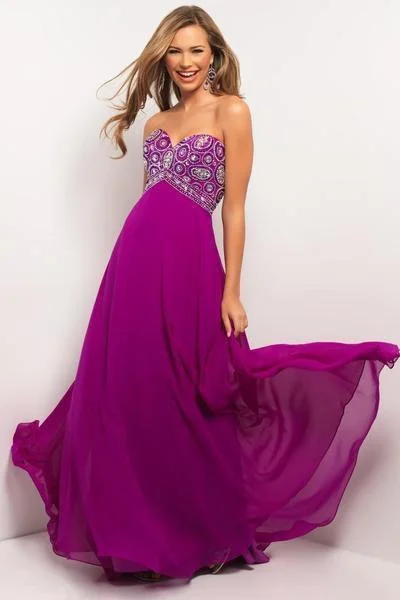 women's solid color dressesBlush by Alexia Designs - 9587SC Sweetheart Chiffon Evening Gown