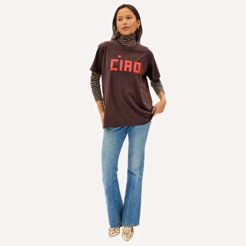 elegant women's tops"Ciao" Original Tee (Cocoa)