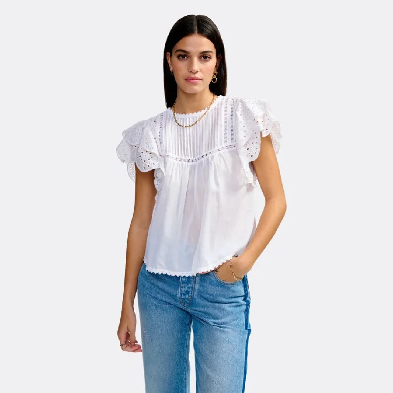 women's tops for those who want to add a bit of flair and personality to their looksHudalla Blouse (White)