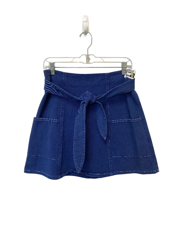 women's flowy midi skirts with pocketsSkirt Mini & Short By Skies Are Blue In Blue Denim, Size: M