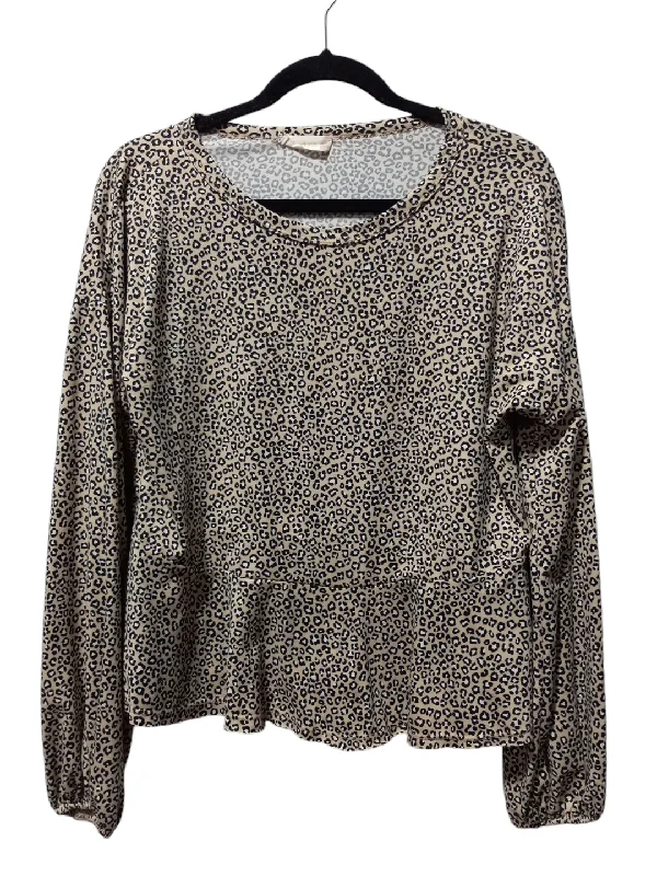 women's long sleeve tops made of cashmereTop Long Sleeve By Altard State In Animal Print, Size: Xs