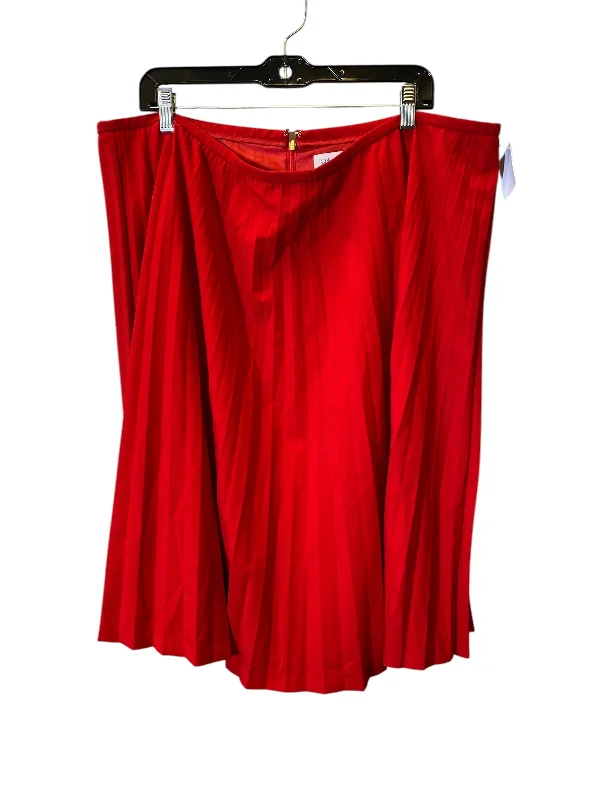 women's low-rise skirtsSkirt Mini & Short By Calvin Klein In Red, Size: 20