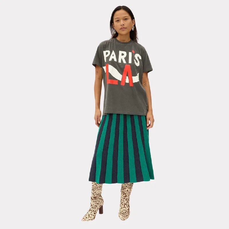 women's tops with geometric patterns"Paris LA" Original Tee (Faded Black)