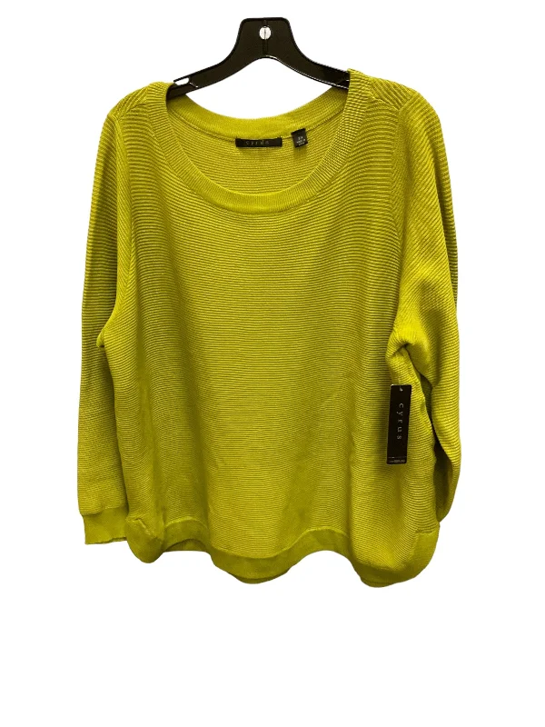 women's long sleeve tops for cocktail partiesTop Long Sleeve By Cyrus Knits In Lime Green, Size: 24