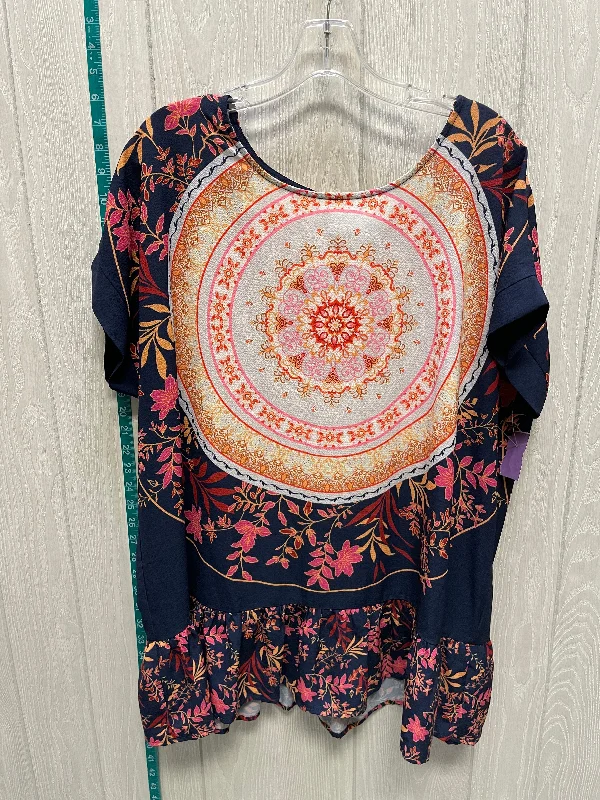 women's T-shirts with tall fitsFloral Print Top Short Sleeve Umgee, Size S