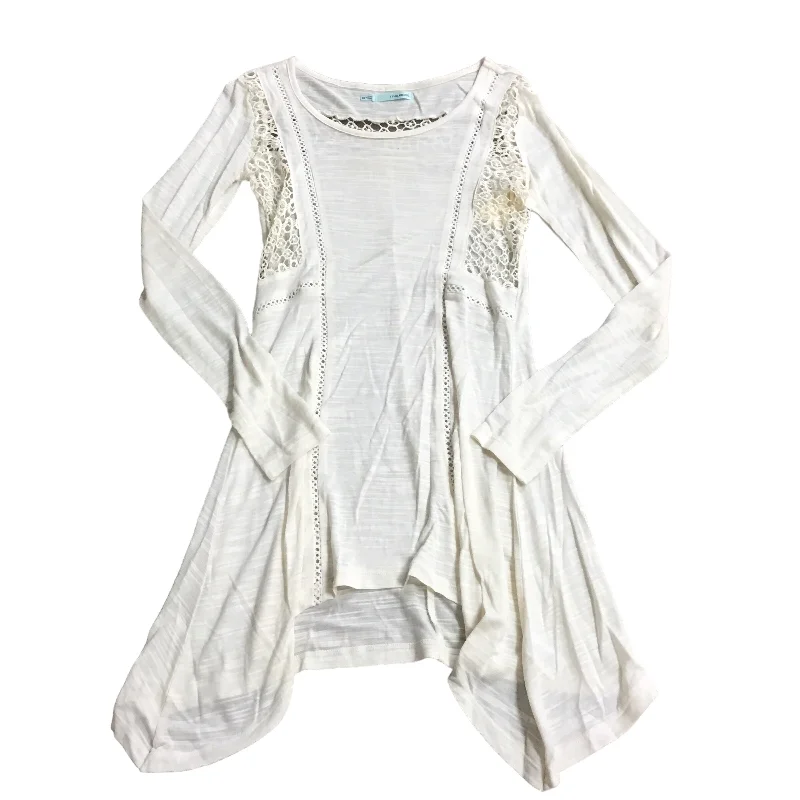 women's long sleeve tops with curvy cutsTunic Long Sleeve By Maurices In Cream, Size: Xs