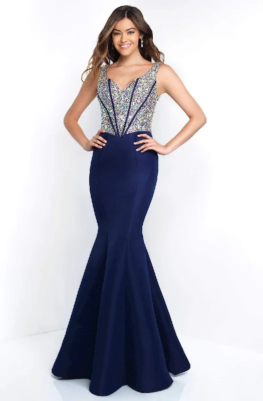 women's flutter-sleeved dressesBlush - Crystal Beaded Mermaid Evening Dress C1086SC