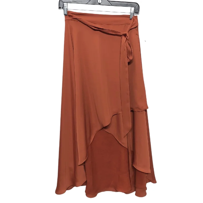 women's casual high-slit skirtsSkirt Midi By House Of Harlow In Orange, Size: M