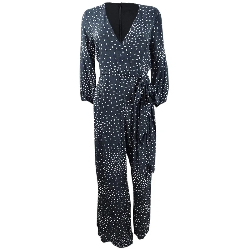 women's jumpsuits for date nightsTaylor Women's Polka-Dot Surplice Jumpsuit