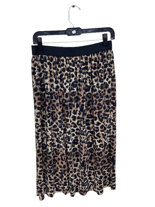 women's elastic-waisted skirts for pregnancySkirt Midi By Rd Style In Animal Print, Size: M