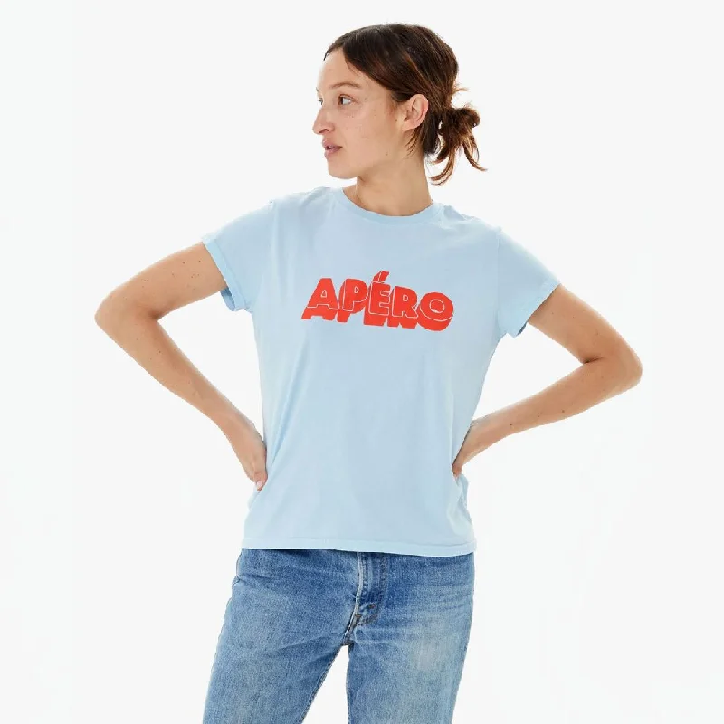 women's tops for those who want to add a personal touch to their wardrobe with unique and one-of-a-kind pieces"Apero" Classic Tee (Light Blue)