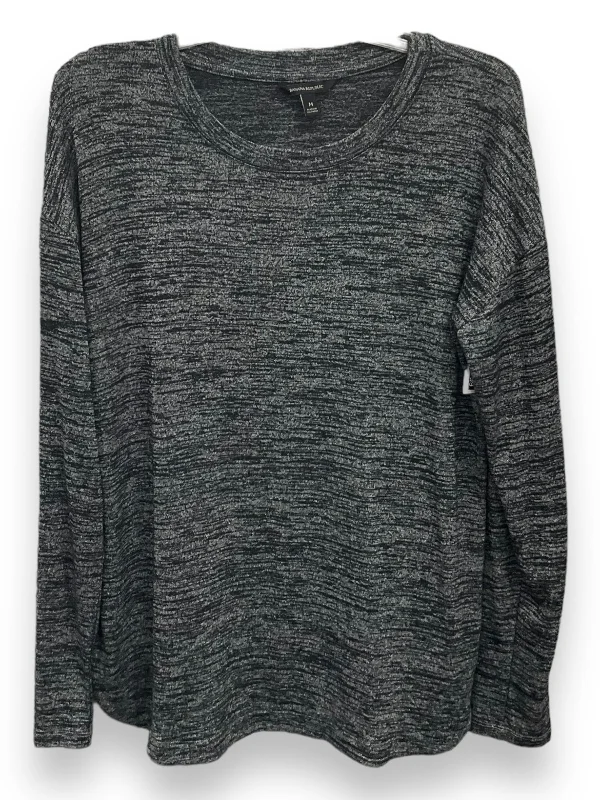 women's long sleeve tops with personalized messagesTop Long Sleeve Basic By Banana Republic In Grey, Size: M