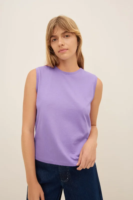 women's tops for mixing and matching with different bottomsKowtow Singlet Top - Cool Violet