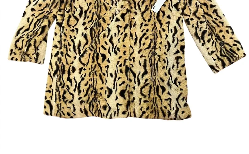 lightweight women's coatsWomen's Faux Fur Coat Jacket In Tiger