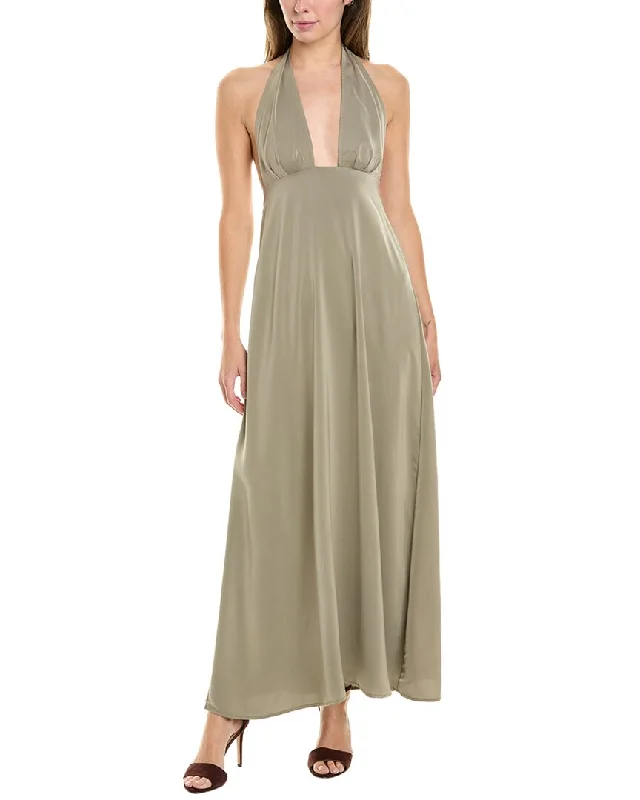 women's affordable dressesWeWoreWhat Halter Deep-V Maxi Dress