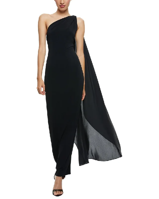 women's casual Friday dressesalice + olivia Anja One Shoulder Draped Maxi Dress