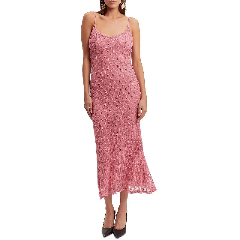 women's solid color dressesWomens Lace Fitted Maxi Dress