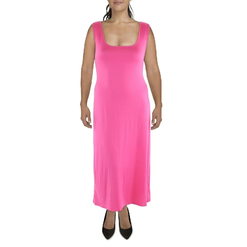 women's cinched-waist dressesWomens Scoopneck Sleeveless Maxi Dress