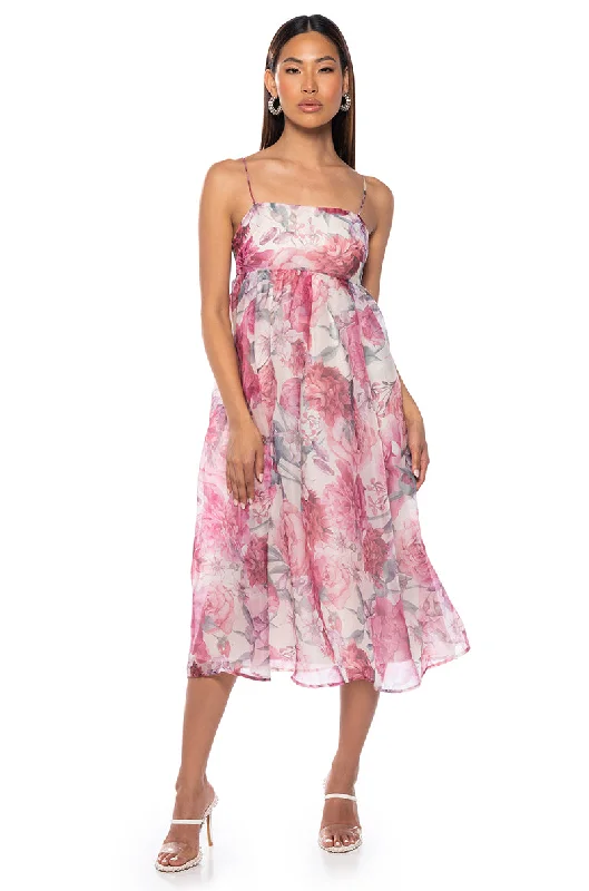 women's unique dressesNICOLE FLORAL MIDI DRESS