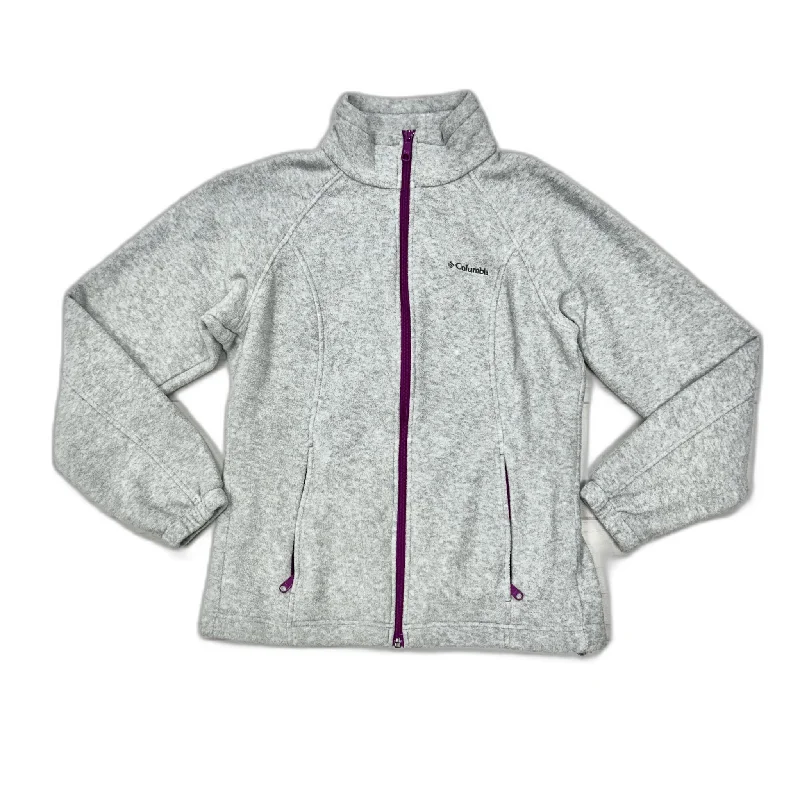 women's bomber jackets and coatsJacket Fleece By Columbia In Grey & Purple, Size: S