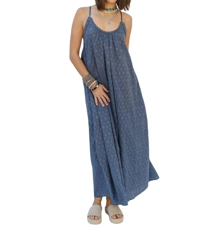 women's casual Friday dressesBloom Again Maxi Dress In Insignia Blue