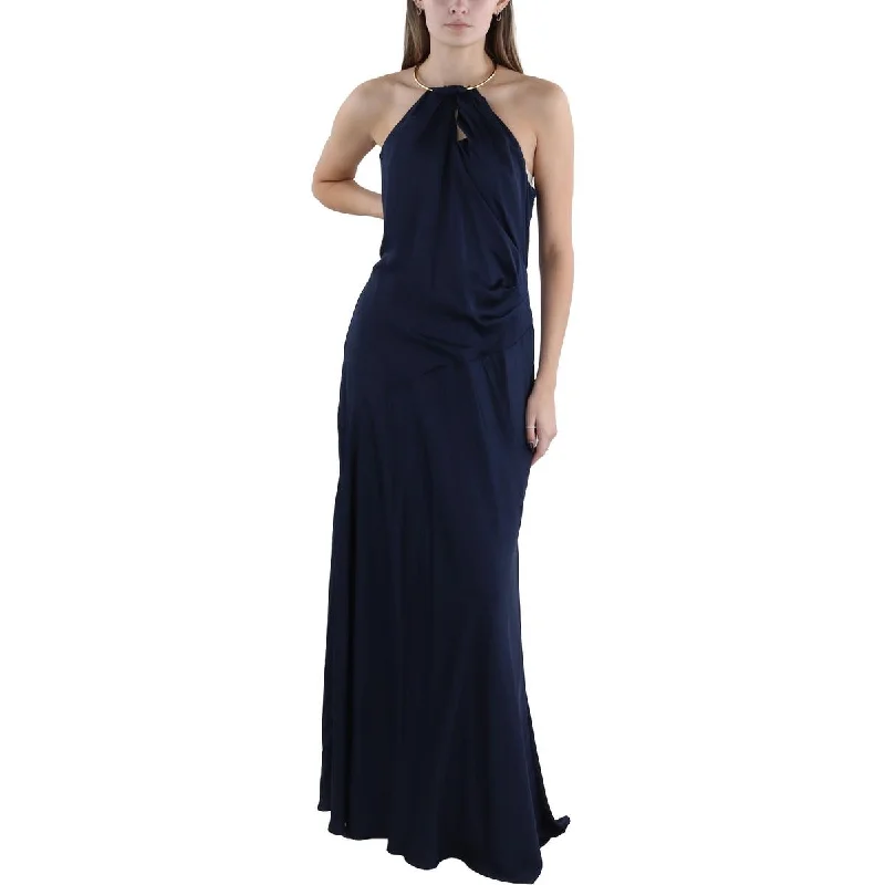 women's velvet dressesWomens Halter Maxi Evening Dress