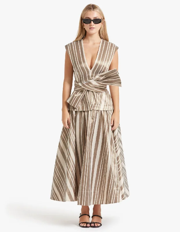 women's retro dressesWilson Midi Dress - Metallic Stripe