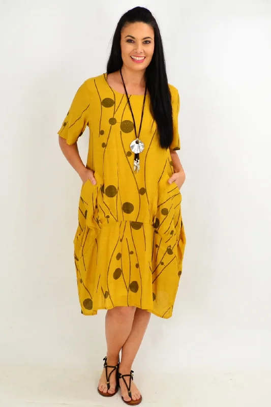 women's coats with belted waistsMustard Debs Dots Bubble Tunic Dress