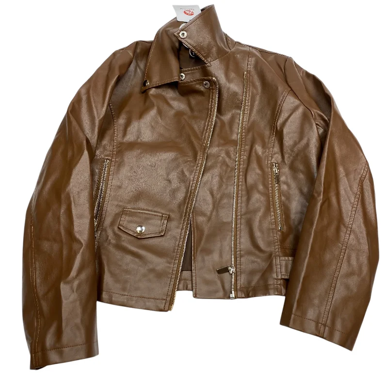 women's coats for those who want to make a fashion statementJacket Moto By Tanming In Brown, Size: M