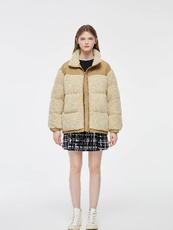 women's coats in bold colorsTheo' Teddybear Puffer