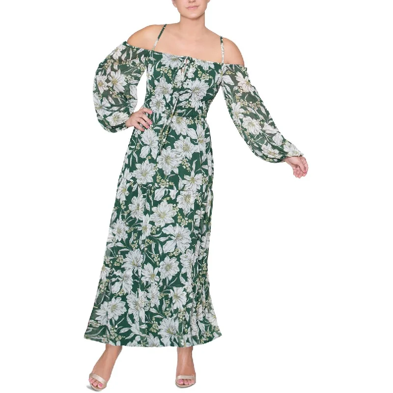 women's beach dressesWomens Chiffon Floral Maxi Dress