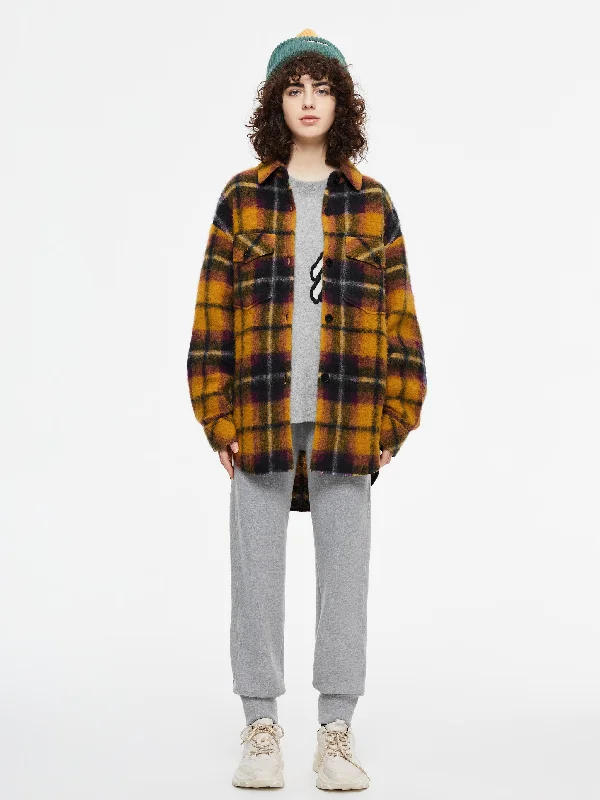 women's coats for winter sports enthusiastsAmbient Plaid Coat