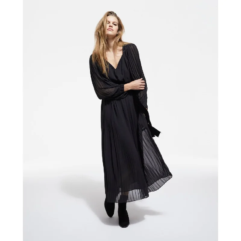 women's minimalist dressesLong-sleeved Maxi Dress