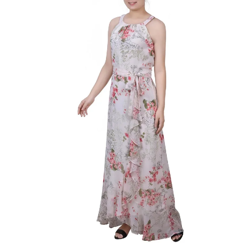 women's floral dressesWomens Chiffon Floral Maxi Dress