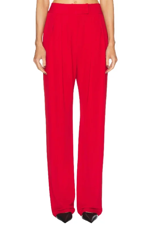 women's tall pantsDouble Pleat Trouser In Peony