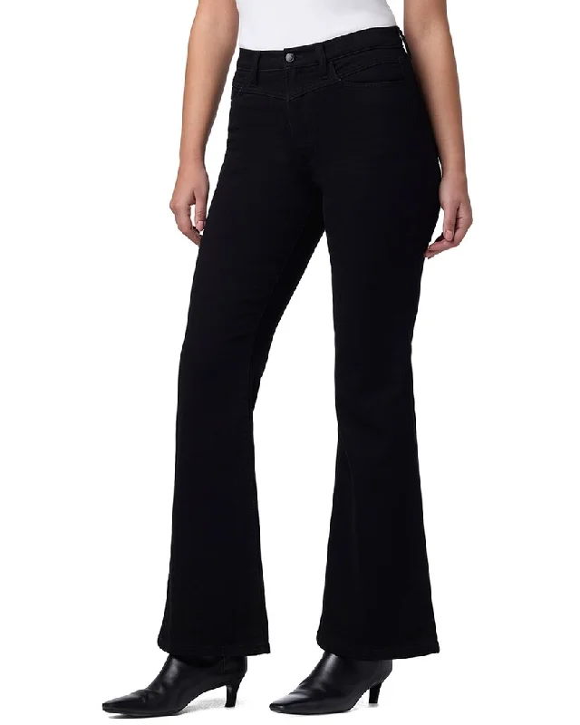 women's mid-rise pantsJOE'S Jeans Black Rinse High-Rise Flare Jean