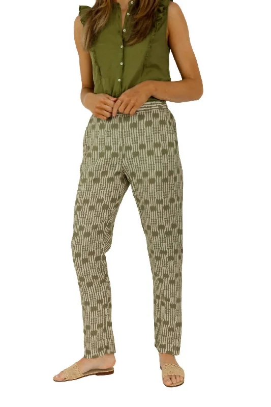 women's satin pantsPaola Woven Pant In Green