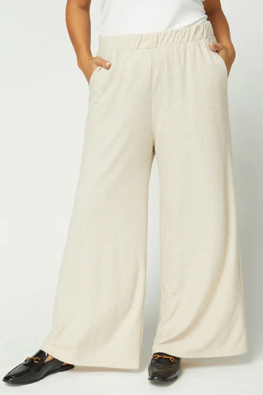 women's fall pantsPlus Wide Leg Pants In Oatmeal