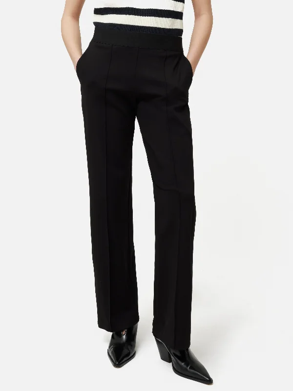 women's designer pantsPonte Jersey Trouser | Black