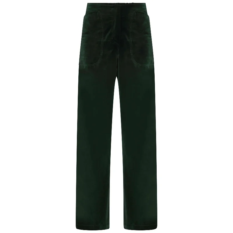 women's relaxed-fit pantsMelrose Velvet Green