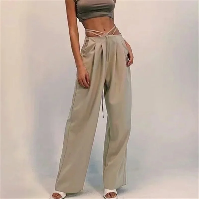 women's breathable pantsFashionSierra - Women Loose WIde Leg Pants