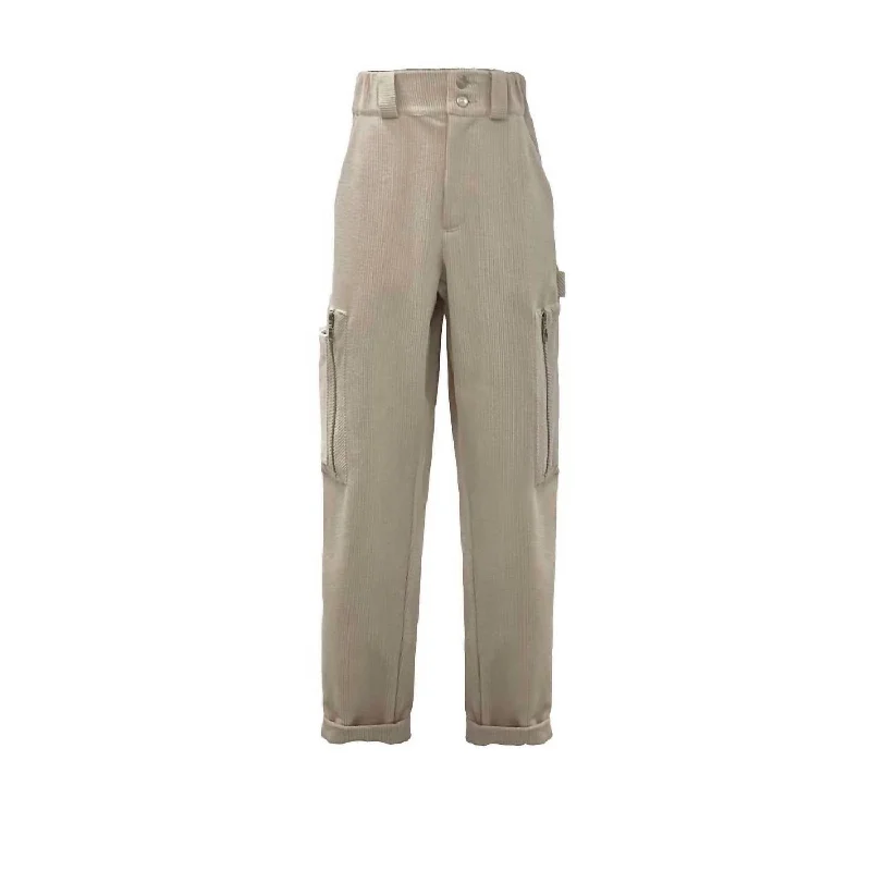 women's silk pantsWomen's Cord Trouser In Ecru