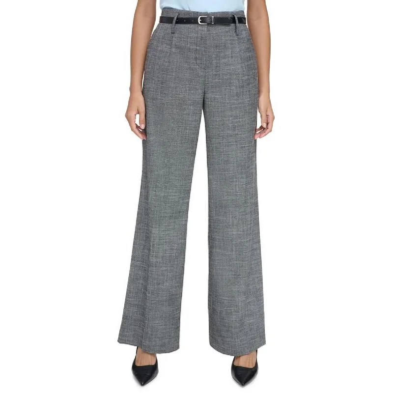 women's summer pantsWomens High Rise Heathered Wide Leg Pants