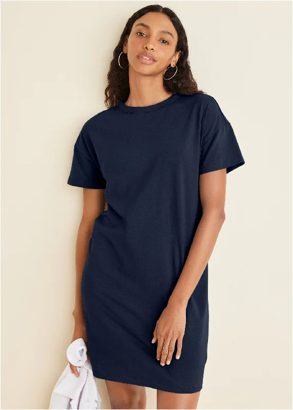 women's casual Friday dressesT-Shirt Dress - Navy