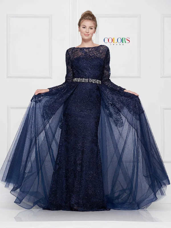 women's cocktail dressesColors 1830SL Colors Long Sleeve Formal Prom Dress Sale