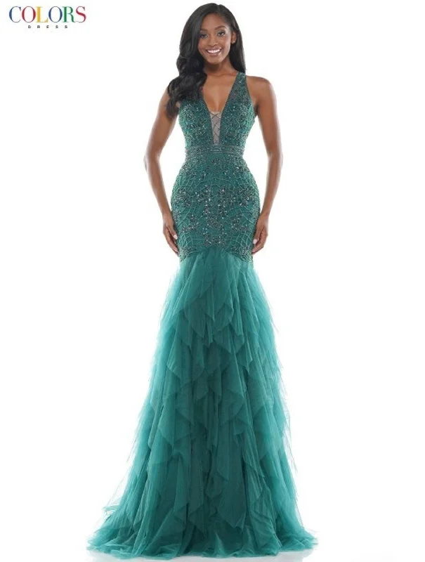 women's work dressesColors 2758 Colors Prom Long Formal Beaded Dress