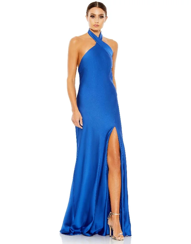 women's vacation dressesMac Duggal 26925 Long Halter Formal Sexy Prom Dress