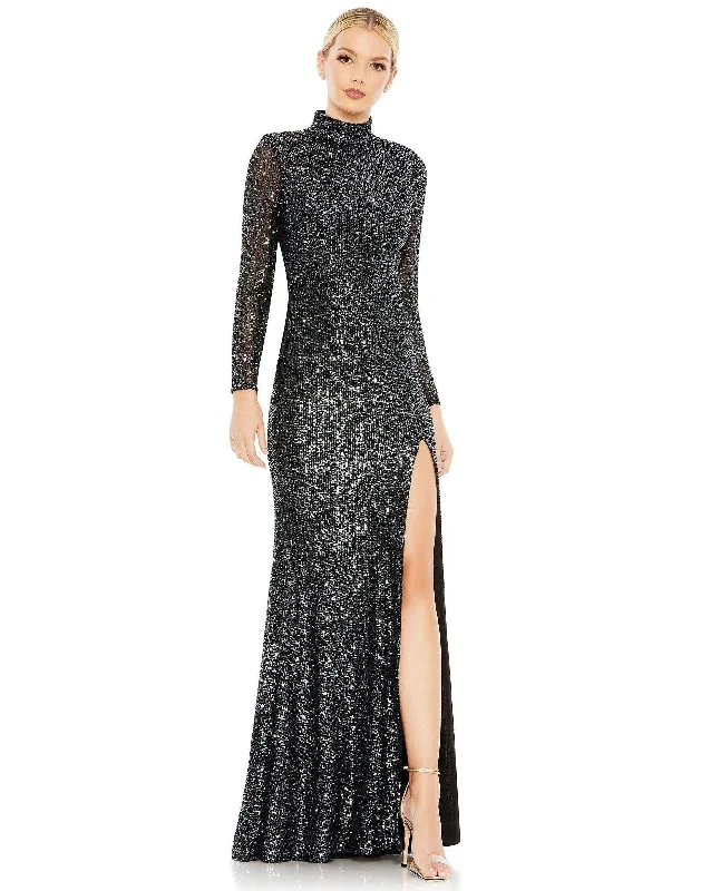 women's custom dressesMac Duggal 42014 Long Sleeve Formal Prom Dress